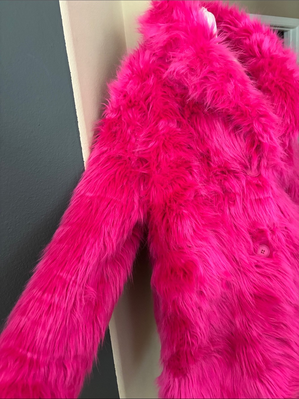 Fashion Nova Pink Fuzzy Coat - Picture 2 of 8